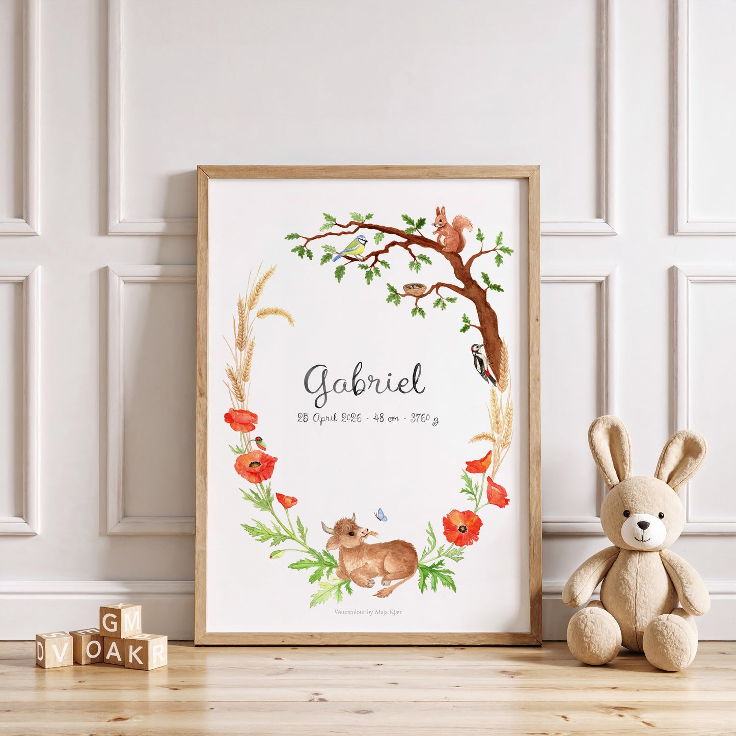 Taurus name & birth print