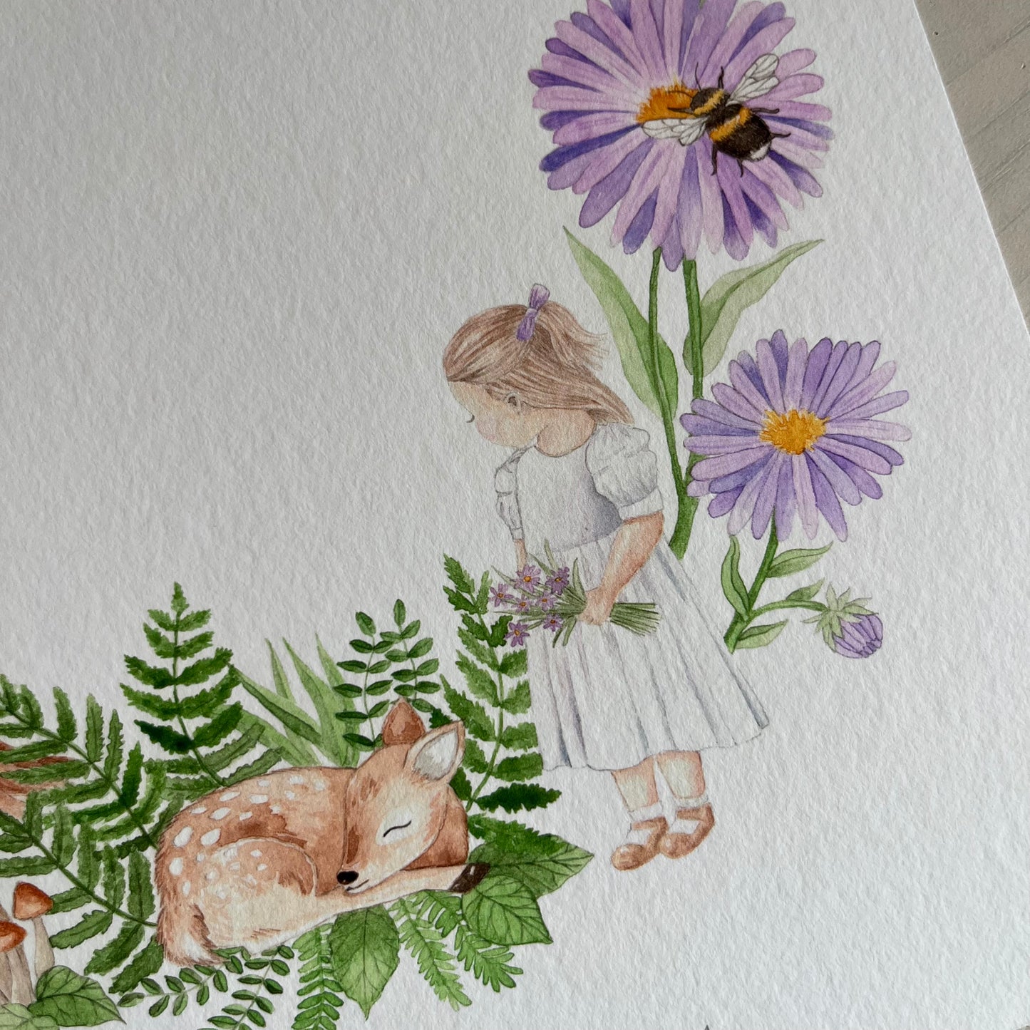 Woodland animals name & birth print | Zodiac sign Virgo