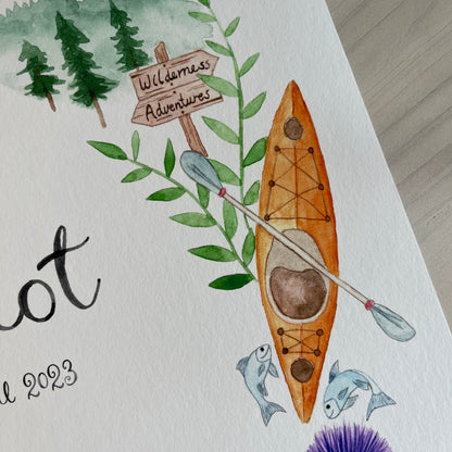 Adventure name & birth print | Zodiac sign Aries