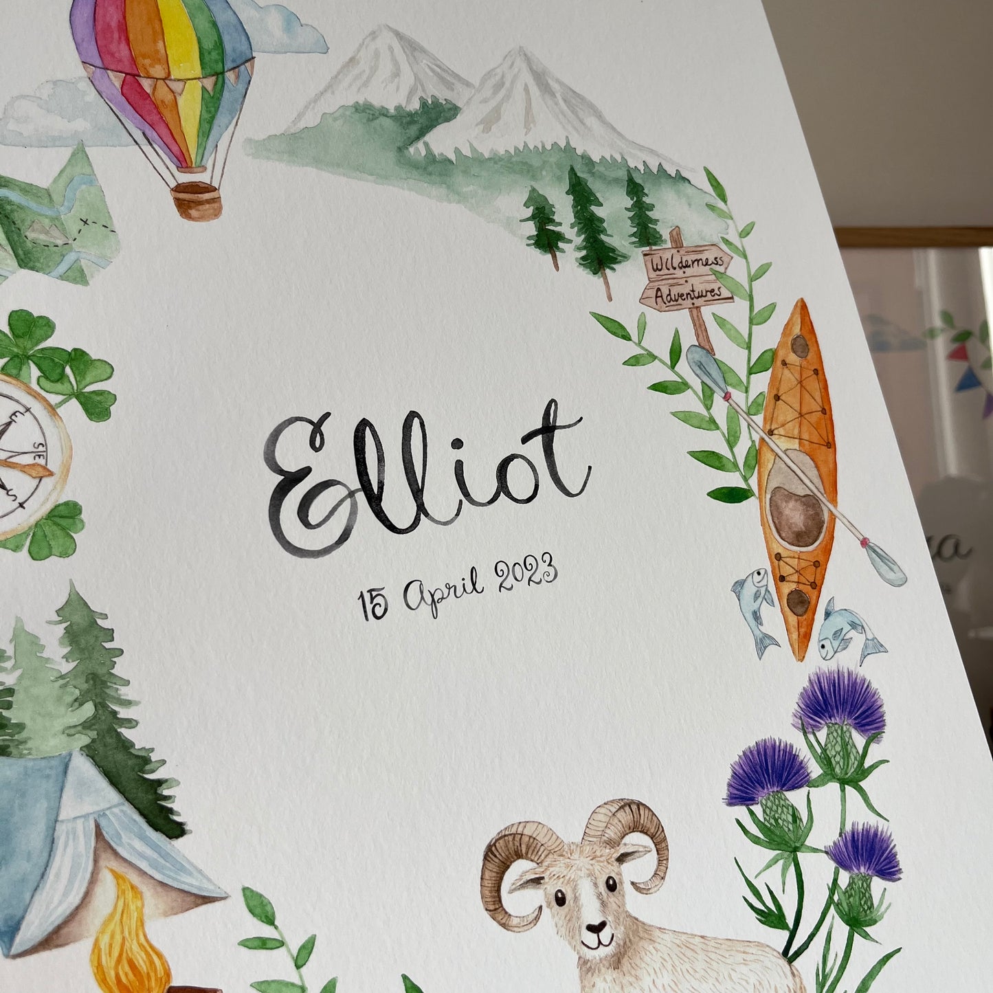 Adventure name & birth print | Zodiac sign Aries