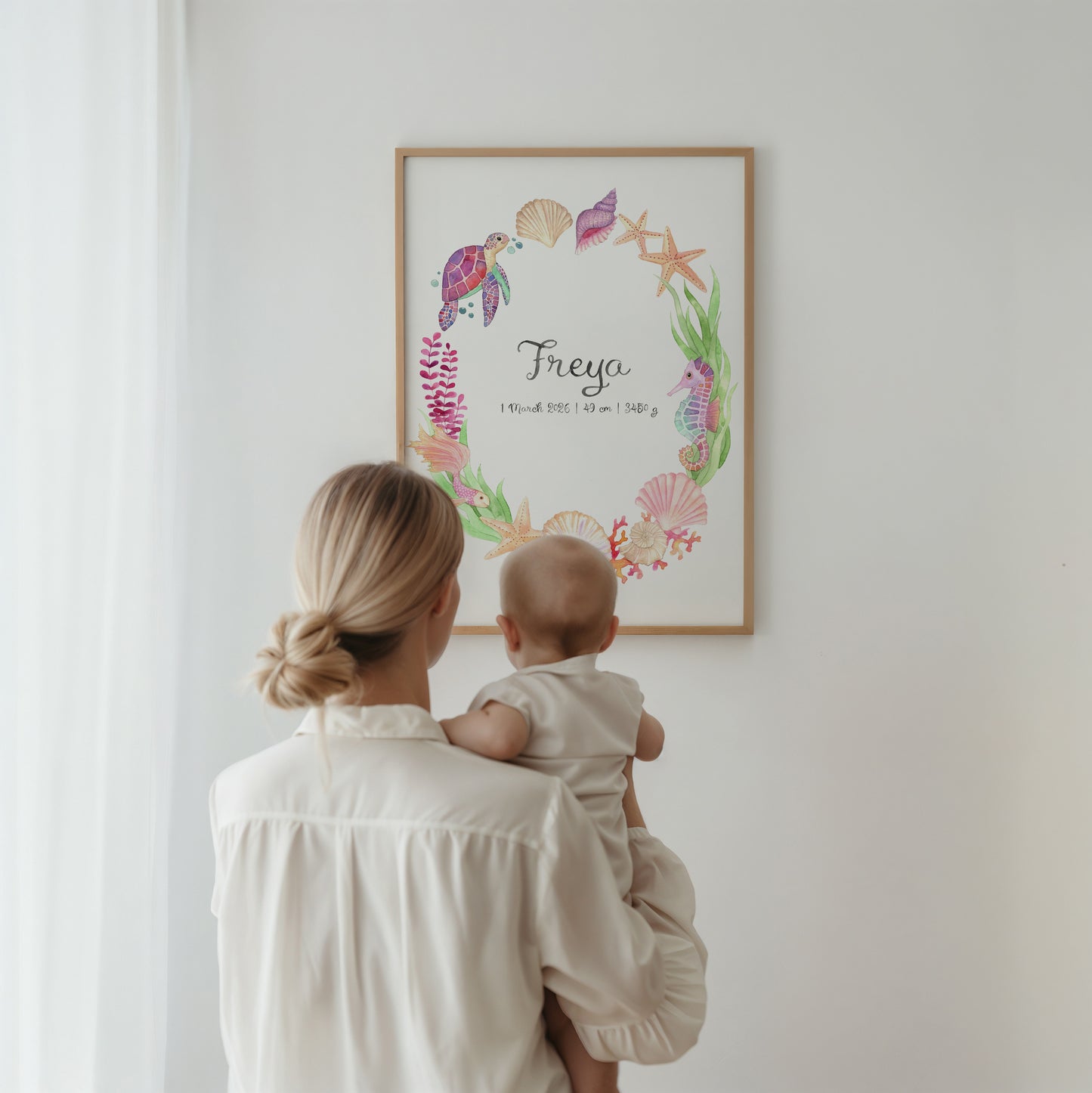 Ocean Friends name & birth print