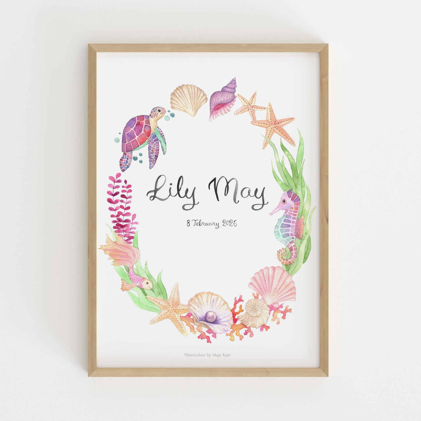 Ocean Friends name & birth print
