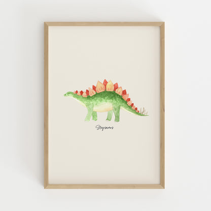 Stegosaurus Poster – Cream