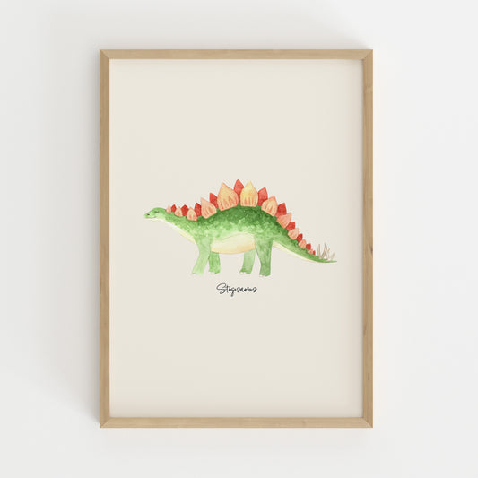 Stegosaurus Poster – Cream