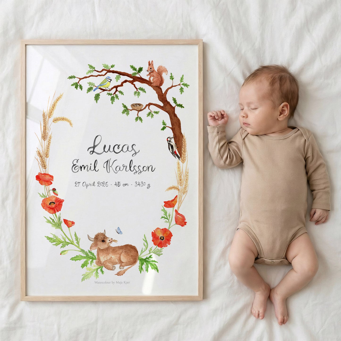 Taurus name & birth print